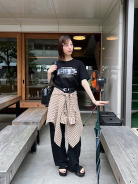 「JEANASIS（ジーナシス）のアイテム」を使った、kannaさん（レディース・163cm）の夏コーディネート