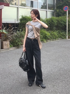「アイテム（シャツ/ブラウス）」を使った、kannaさん（レディース・163cm）の秋コーディネート