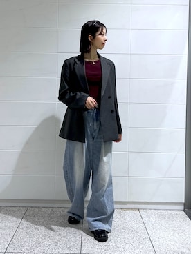 「アイテム（リング）」を使った、kannaさん（レディース・163cm）の秋コーディネート