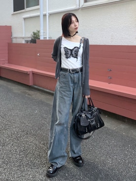 「アイテム（チョーカー）」を使った、kannaさん（レディース・163cm）の秋コーディネート