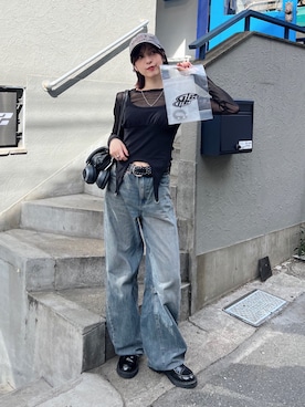 「アイテム（ローファー）」を使った、kannaさん（レディース・163cm）の秋コーディネート