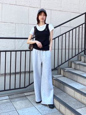 「アイテム（タンクトップ）」を使った、kannaさん（レディース・163cm）の夏コーディネート