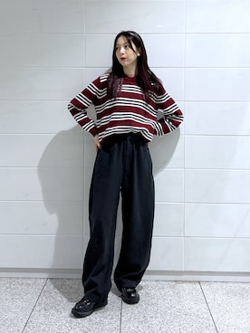 「アイテム（ローファー）」を使った、kannaさん（レディース・163cm）の秋コーディネート