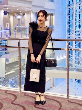 「アイテム（ドレス）」を使った、kannaさん（レディース・163cm）の秋コーディネート