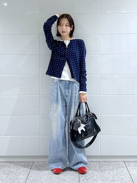 「PUMA（プーマ）のPUMA/プーマ レディース スニーカー 韓国ファッション 薄底 SPEEDCAT OG スピードキャット ブラックピンク ロゼ 398846（スニーカー、レッド系）」を使った、kannaさん（レディース・163cm）の春コーディネート