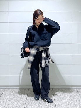 「Onitsuka Tiger（オニツカタイガー）のMEXICO 66 SD / メキシコ 66 エスディー（スニーカー、ブラック系）」を使った、kannaさん（レディース・163cm）の春コーディネート