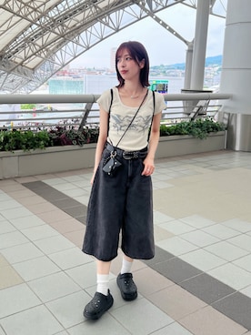 「crocs（クロックス）のアイテム」を使った、kannaさん（レディース・163cm）の夏コーディネート
