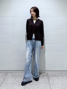 「GOLDY（ゴールディ）のヴィンテージ レイヤード スター ネックレス（ネックレス、ゴールド系）」を使った、kannaさん（レディース・163cm）の春コーディネート