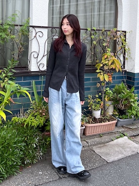 「アイテム（ローファー）」を使った、kannaさん（レディース・163cm）の秋コーディネート