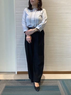 「TOKYO SHIRTS（トウキョウシャツ）のアイテム（シャツ/ブラウス）」を使った、SHIRTS PLAZA 長崎みらいココウォーク店さん（レディース・161cm）の春コーディネート