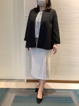 「BRICK HOUSE by TOKYO SHIRT」｜「アイテム（ジャケット/アウター）」を使った、SHIRTS PLAZA 長崎みらいココウォーク店さん（レディース・161cm）の冬コーディネート