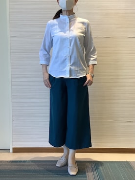 「TOKYO SHIRTS（トウキョウシャツ）のアイテム（シャツ/ブラウス）」を使った、SHIRTS PLAZA 長崎みらいココウォーク店さん（レディース・164cm）の春コーディネート