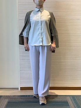 「TOKYO SHIRTS（トウキョウシャツ）のアイテム（シャツ/ブラウス）」を使った、SHIRTS PLAZA 長崎みらいココウォーク店さん（レディース・164cm）の春コーディネート