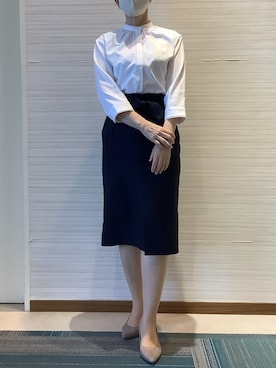 「BRICK HOUSE by TOKYO SHIRT」｜SHIRTS PLAZA 長崎みらいココウォーク店さん（レディース・164cm）の春コーディネート