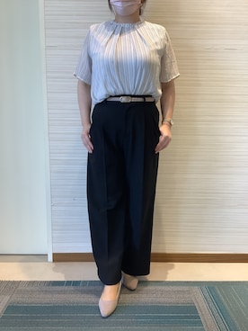 「シフォンブラウス」｜SHIRTS PLAZA 長崎みらいココウォーク店さん（レディース・161cm）の夏コーディネート