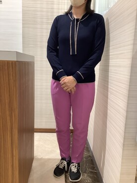 「毛玉になりにくいニット」｜SHIRTS PLAZA 長崎みらいココウォーク店さん（レディース・159cm）の秋コーディネート