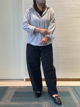 「TOKYO SHIRTS（トウキョウシャツ）のアイテム（シャツ/ブラウス）」を使った、SHIRTS PLAZA 長崎みらいココウォーク店さん（レディース・163cm）の春コーディネート
