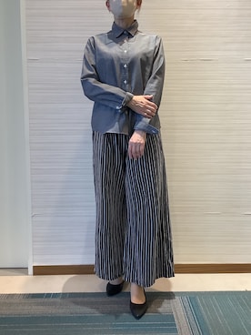 「TOKYO SHIRTS（トウキョウシャツ）のアイテム（シャツ/ブラウス）」を使った、SHIRTS PLAZA 長崎みらいココウォーク店さん（レディース・164cm）の春コーディネート