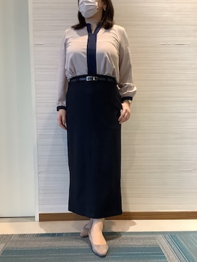 「BRICK HOUSE by TOKYO SHIRT」｜SHIRTS PLAZA 長崎みらいココウォーク店さん（レディース・161cm）の春コーディネート