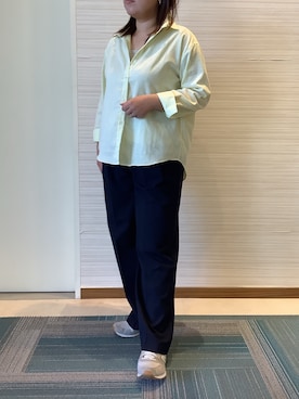 「TOKYO SHIRTS（トウキョウシャツ）のアイテム（シャツ/ブラウス）」を使った、SHIRTS PLAZA 長崎みらいココウォーク店さん（レディース・163cm）の春コーディネート