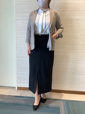 「BRICK HOUSE by TOKYO SHIRT」｜「アイテム（ジャケット/アウター）」を使った、SHIRTS PLAZA 長崎みらいココウォーク店さん（レディース・161cm）の春コーディネート