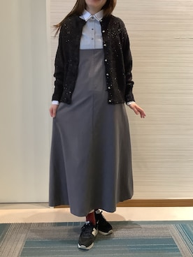 「アイテム（ビジネスシャツ）」を使った、SHIRTS PLAZA 長崎みらいココウォーク店さん（レディース・160cm）の秋コーディネート