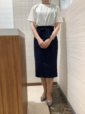 「幾何学模様」｜SHIRTS PLAZA 長崎みらいココウォーク店さん（レディース・164cm）の夏コーディネート