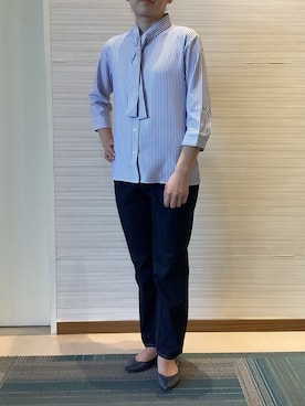 「BRICK HOUSE by TOKYO SHIRT」｜SHIRTS PLAZA 長崎みらいココウォーク店さん（レディース・161cm）の春コーディネート