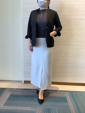 「BRICK HOUSE by TOKYO SHIRT」｜「アイテム（ジャケット/アウター）」を使った、SHIRTS PLAZA 長崎みらいココウォーク店さん（レディース・161cm）の春コーディネート