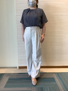 「BRICK HOUSE by TOKYO SHIRT」｜SHIRTS PLAZA 長崎みらいココウォーク店さん（レディース・161cm）の夏コーディネート