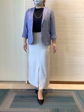 「BRICK HOUSE by TOKYO SHIRT」｜「アイテム（ジャケット/アウター）」を使った、SHIRTS PLAZA 長崎みらいココウォーク店さん（レディース・161cm）の春コーディネート