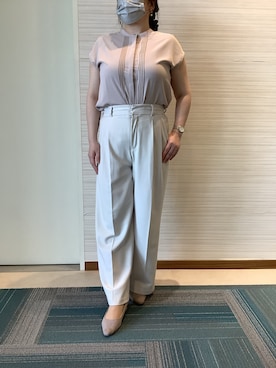 「BRICK HOUSE by TOKYO SHIRT」｜SHIRTS PLAZA 長崎みらいココウォーク店さん（レディース・161cm）の夏コーディネート