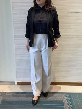 「TOKYO SHIRTS（トウキョウシャツ）のアイテム（シャツ/ブラウス）」を使った、SHIRTS PLAZA 長崎みらいココウォーク店さん（レディース・161cm）の春コーディネート