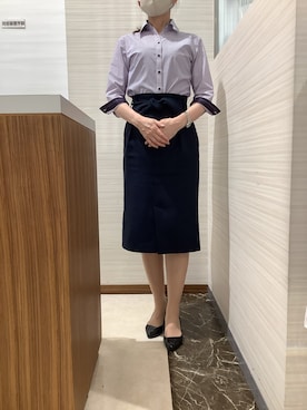 「ビジネスコーデ」｜SHIRTS PLAZA 長崎みらいココウォーク店さん（レディース・164cm）の春コーディネート
