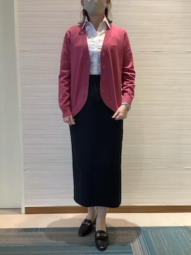 「アイテム（ビジネスシャツ）」を使った、SHIRTS PLAZA 長崎みらいココウォーク店さん（レディース・164cm）の冬コーディネート