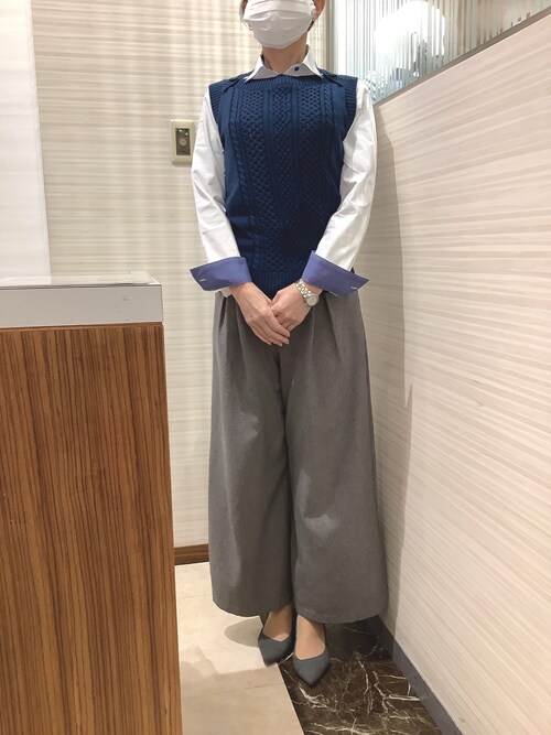 BRICK HOUSE by TOKYO SHIRT ベスト ジレ ベーシック ボートネック