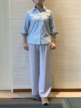 「BRICK HOUSE by TOKYO SHIRT」｜SHIRTS PLAZA 長崎みらいココウォーク店さん（レディース・164cm）の春コーディネート