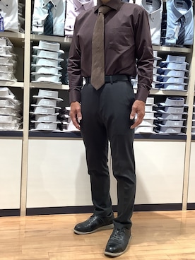 「アイテム（ビジネスシャツ）」を使った、BRICK HOUSE by Tokyo Shirts 川口前川イオンモール店さん（メンズ・165cm）の秋コーディネート