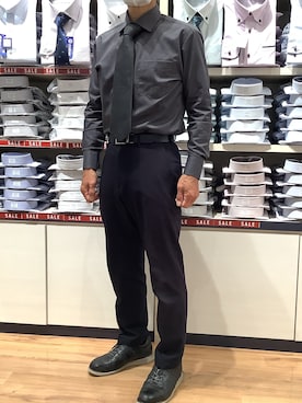 「アイテム（ビジネスシャツ）」を使った、BRICK HOUSE by Tokyo Shirts 川口前川イオンモール店さん（メンズ・165cm）の秋コーディネート
