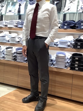 「アイテム（ビジネスシャツ）」を使った、BRICK HOUSE by Tokyo Shirts 川口前川イオンモール店さん（メンズ・165cm）の秋コーディネート