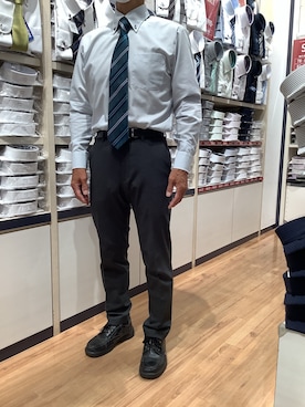 「アイテム（ビジネスシャツ）」を使った、BRICK HOUSE by Tokyo Shirts 川口前川イオンモール店さん（メンズ・165cm）の秋コーディネート