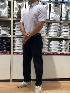 「アイテム（ビジネスシャツ）」を使った、BRICK HOUSE by Tokyo Shirts 川口前川イオンモール店さん（メンズ・165cm）の夏コーディネート