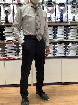 「アイテム（ビジネスシャツ）」を使った、BRICK HOUSE by Tokyo Shirts 川口前川イオンモール店さん（メンズ・165cm）の秋コーディネート