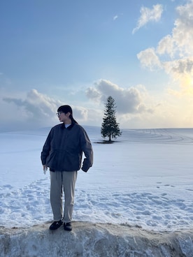 「DANTON（ダントン）のアイテム（チノパンツ）」を使った、eoeoさん（レディース・165cm）の春コーディネート