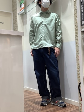 「アイテム（ビジネスシャツ）」を使った、BRICK HOUSE シャツ工房 岐阜マーサ21店さん（メンズ・176cm）の夏コーディネート