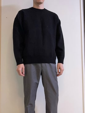 「LAKOLE（ラコレ）のアイテム（ニット/セーター）」を使った、ぽめさん（メンズ・172cm）の冬コーディネート