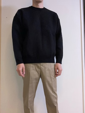 「LAKOLE（ラコレ）のアイテム（ニット/セーター）」を使った、ぽめさん（メンズ・172cm）の冬コーディネート