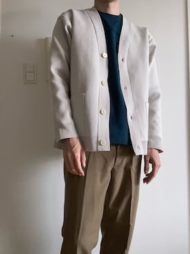「LAKOLE（ラコレ）のアイテム（Tシャツ/カットソー）」を使った、ぽめさん（メンズ・172cm）の秋コーディネート