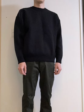 「LAKOLE（ラコレ）のアイテム（ニット/セーター）」を使った、ぽめさん（メンズ・172cm）の冬コーディネート