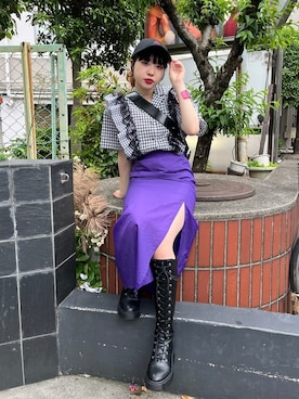 「アイテム（ブレスレット、ホワイト系）」を使った、JURIさん（レディース・156cm）の春コーディネート